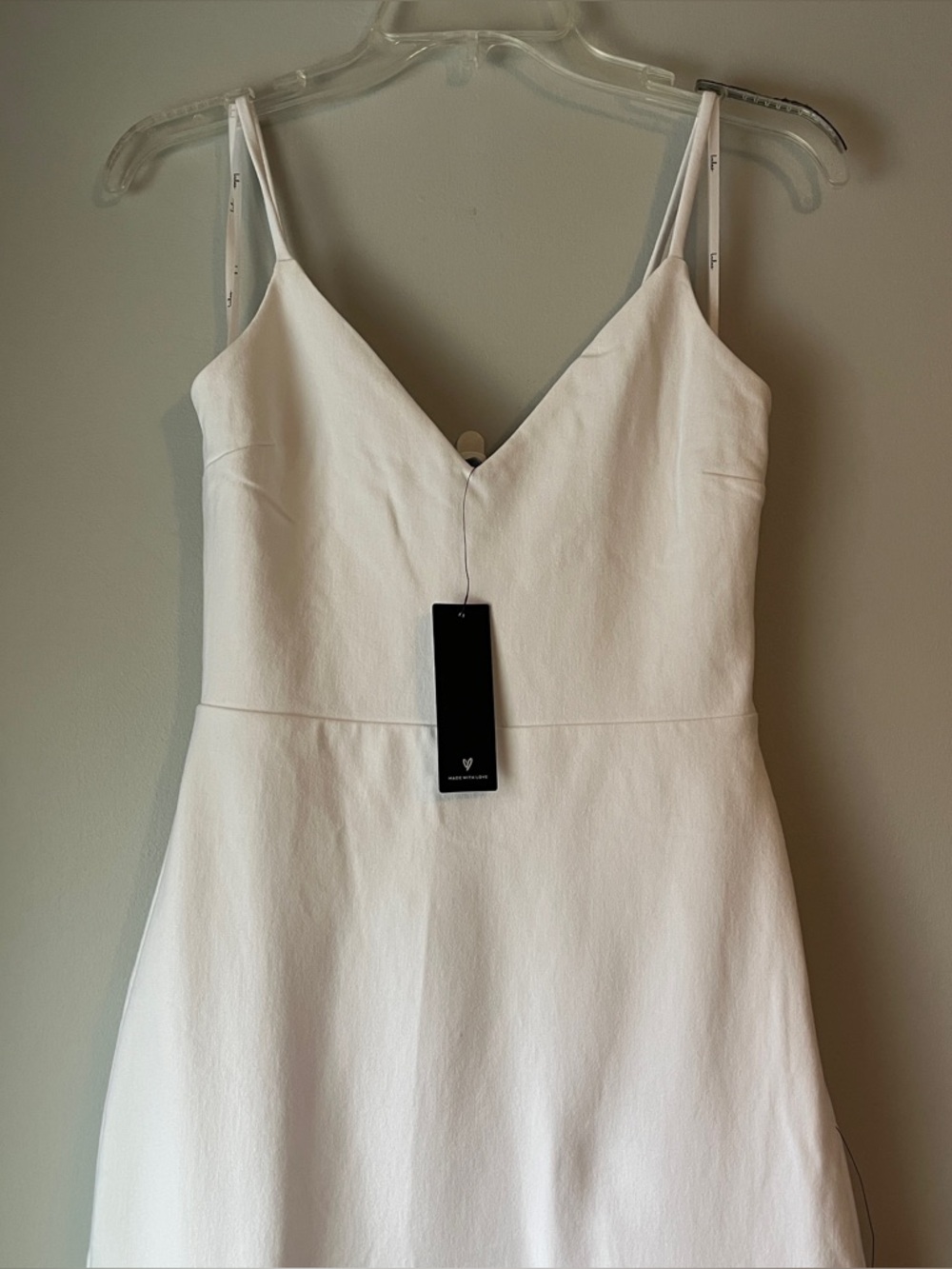 Lulu's Stun Like Me White V-Neck Spaghetti Strap Mermaid Midi Dress - Picture 4 of 10